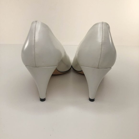 Cole Haan Tensile Air White Leather Slip Heels - Picture 7 of 11
